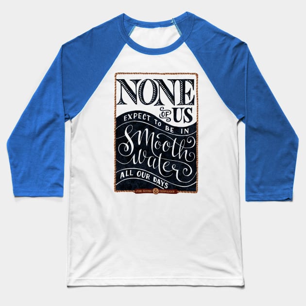 Smooth Water Baseball T-Shirt by KatalinBartfai